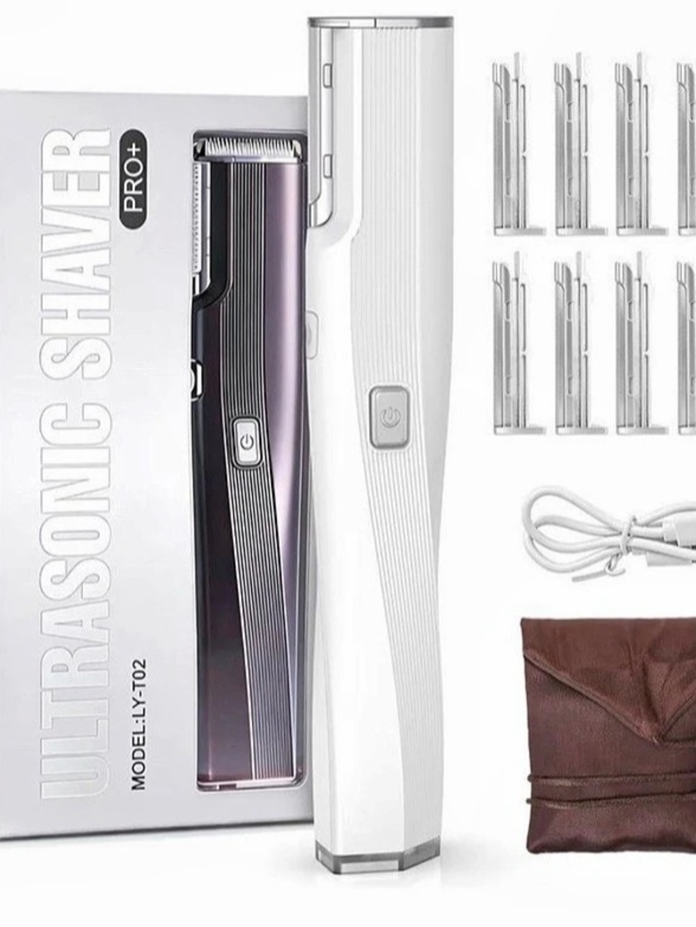 Ultrasonic Shaver Pro White Purple NWT